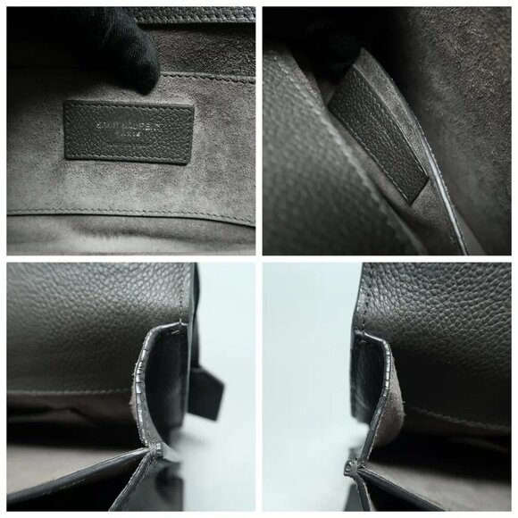 SAINT LAURENT Sunset Grey Leather Shoulder Bag 1311-011825 - Picture 12 of 13